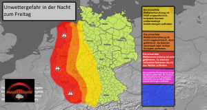 Read more about the article Gewittertief Qiara: große Gefahr von schweren Unwettern im Südwesten von Deutschland