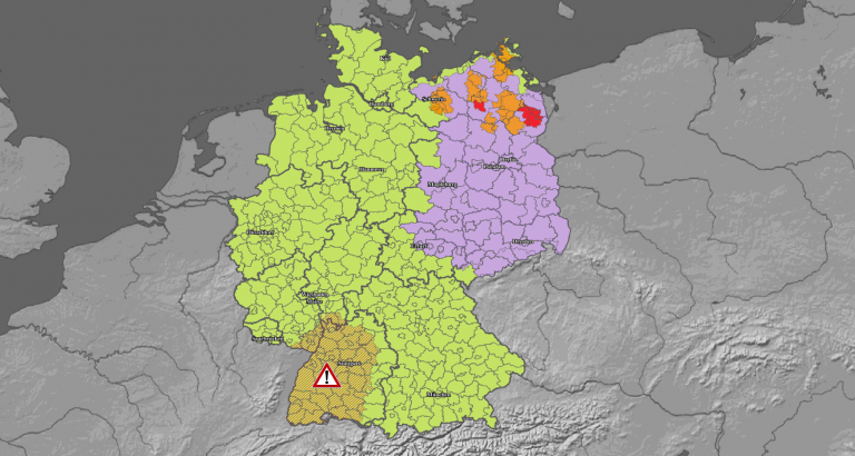 Hitze und teils unwetterartige Gewitter über Deutschland.