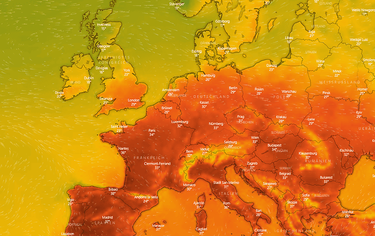 Extreme Hitze im Juli über Deutschland? Hier kann es besonders heiß werden.