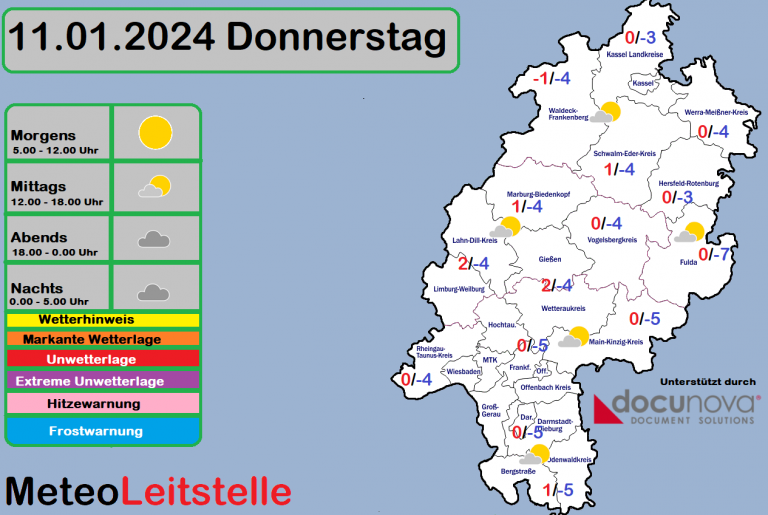 Das Hoch Hannelore gibt am heutigen Donnerstag noch mal alles. Wie in den vergangenen Tagen bleibt es landesweit sonnig und trocken. Doch zum Freitag ändert sich die Wetterlage langsam aber sicher. Wie das Wetter am heutigen Donnerstag in Hessen wird und ober der Schneewinter ein Comeback feiert, erfahren Sie in diesem Bericht.