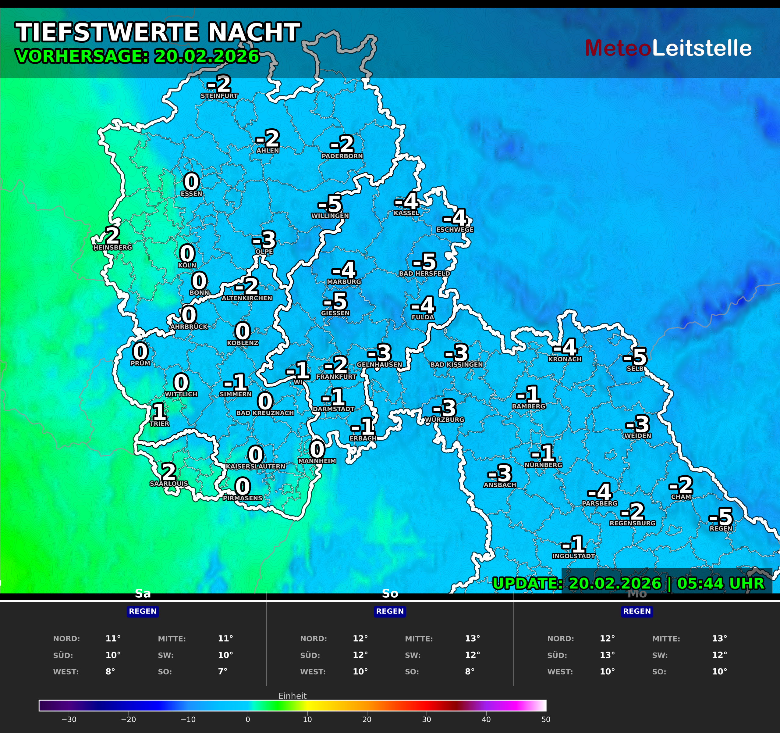Tiefstwerte / Nacht