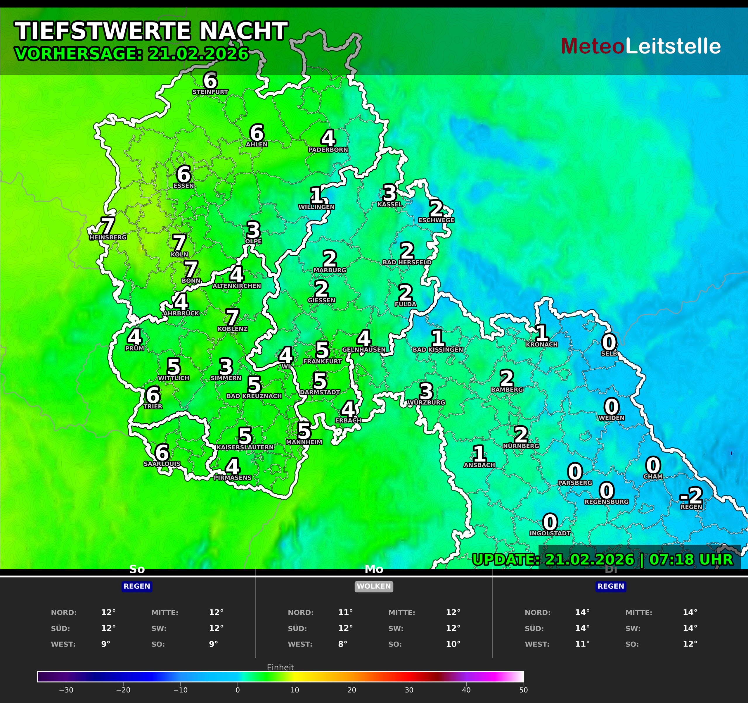 Tiefstwerte / Nacht
