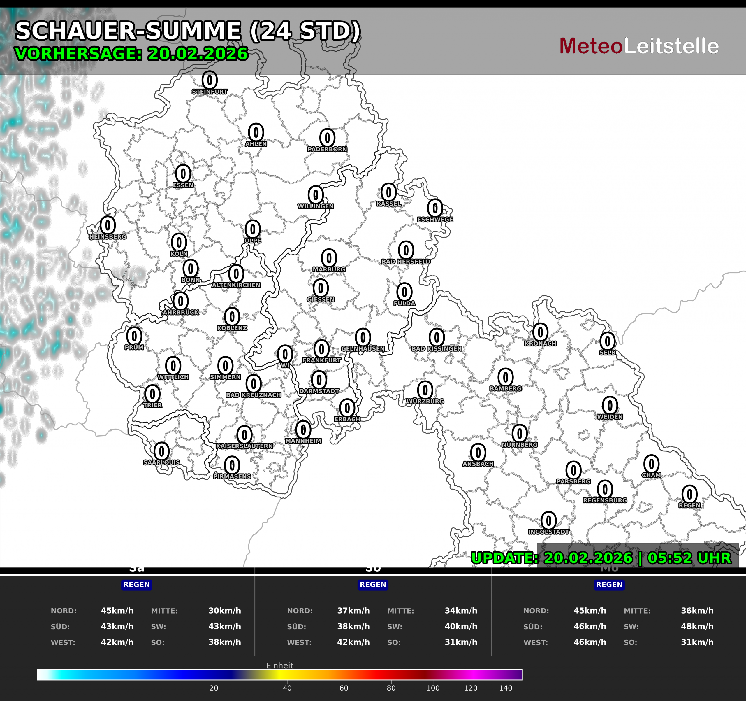Schauer / Gewitter (24h)