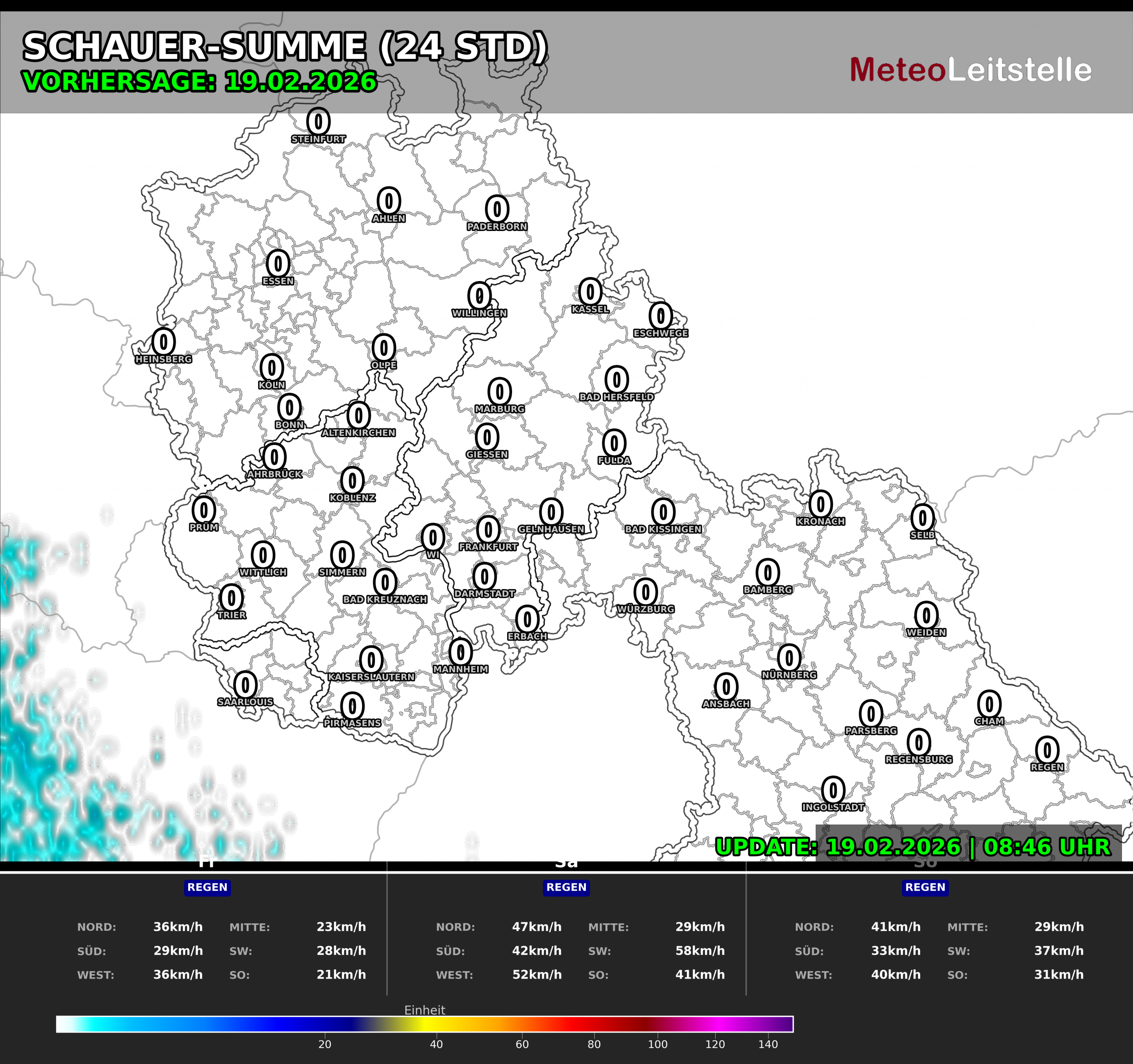 Schauer / Gewitter (24h)