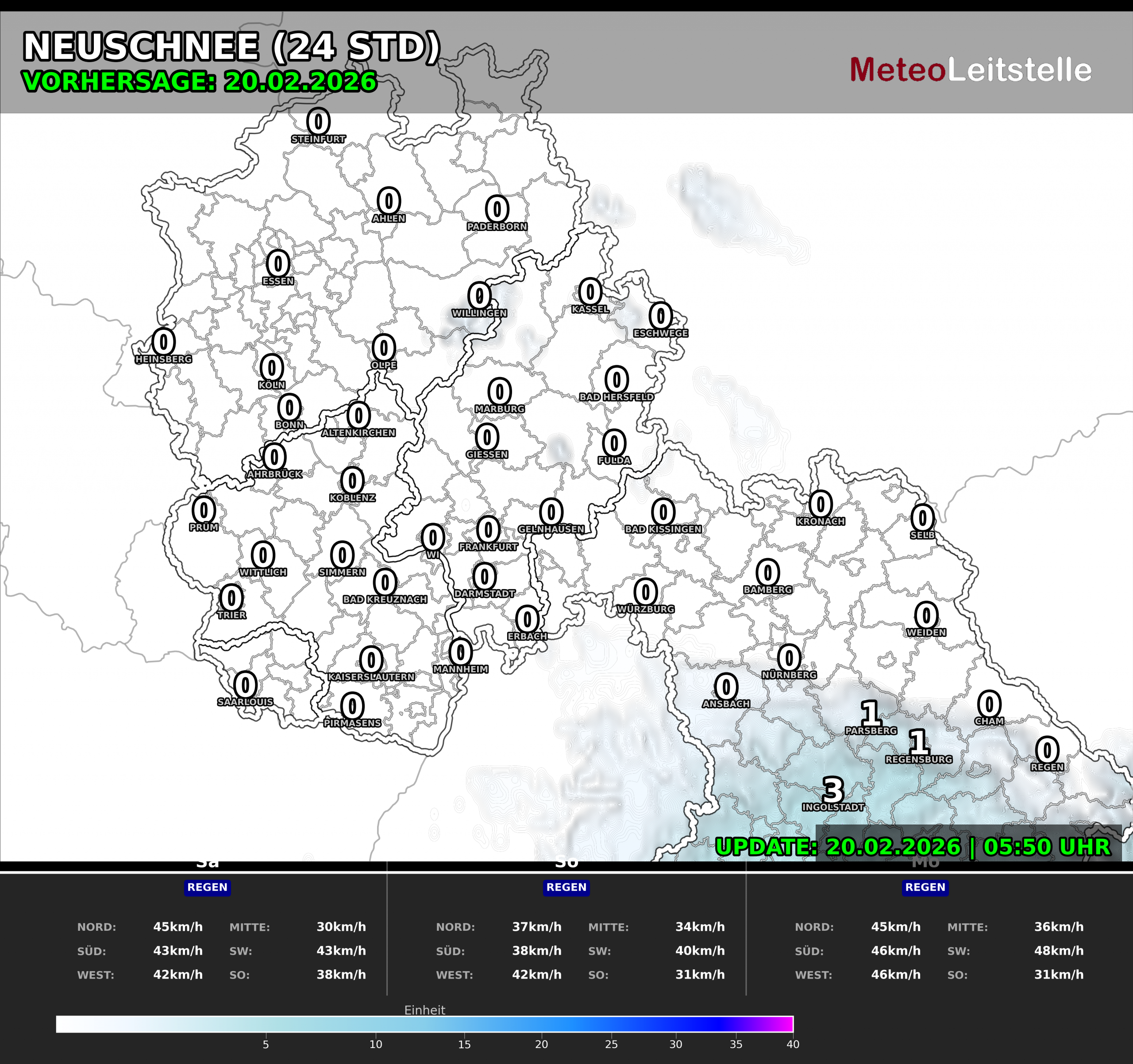 Neuschnee / Schneehöhen