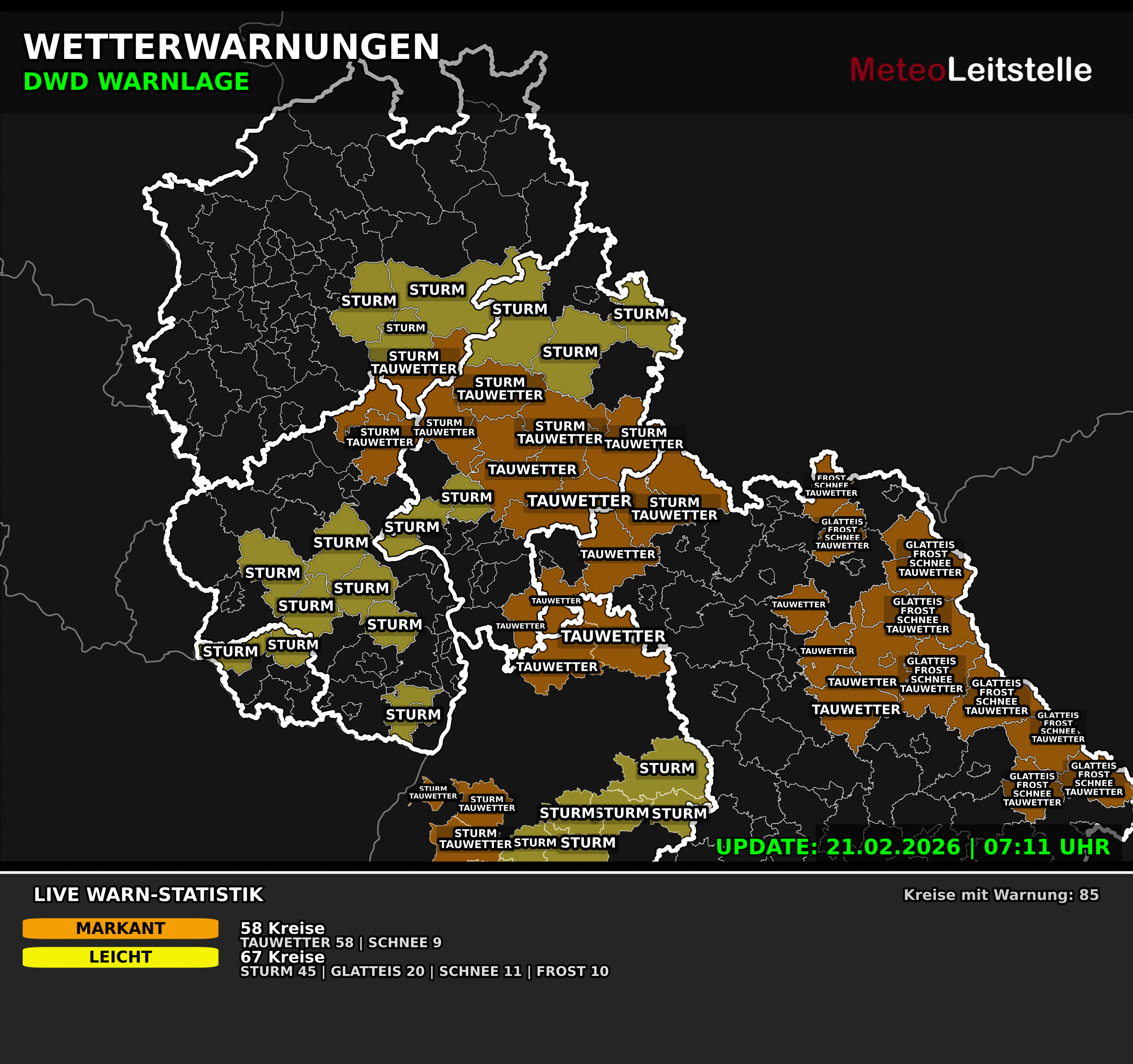 Amtliche Warnkarte (Hessen)